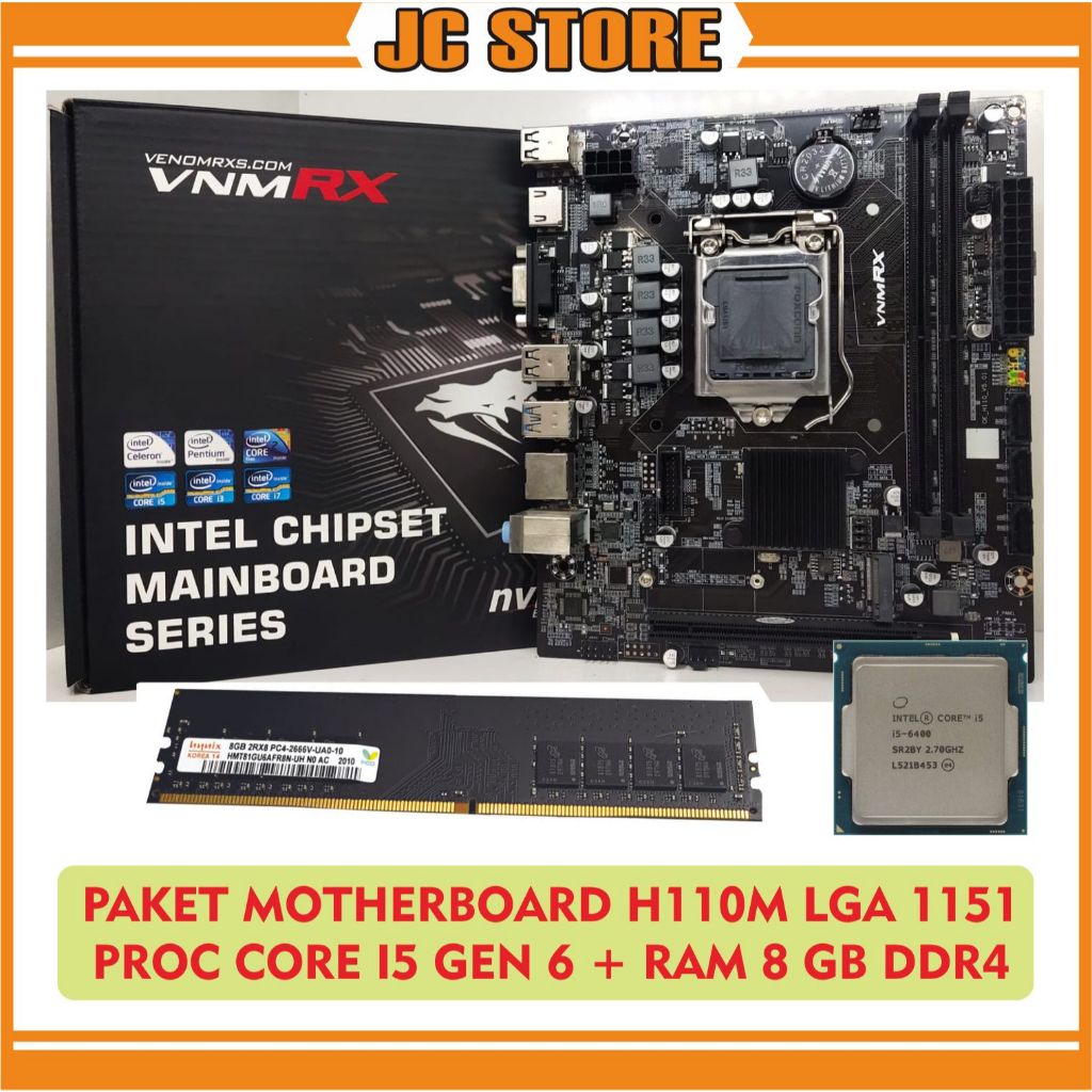 Jual Motherboard H110 Plus Processor Core i5 Gen 6 RAM 8 GB ddr4 ...