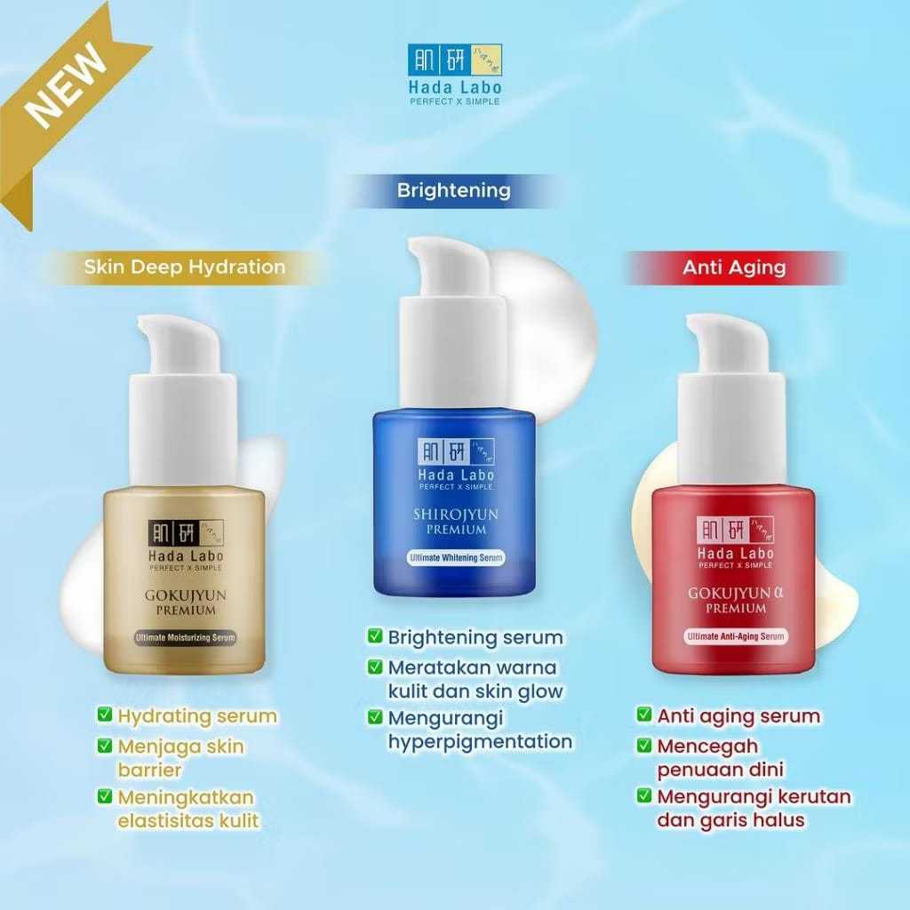 Jual HADA LABO Gokujyun Premium Ultimate Moisturizing SERUM 20ml [GOLD ...
