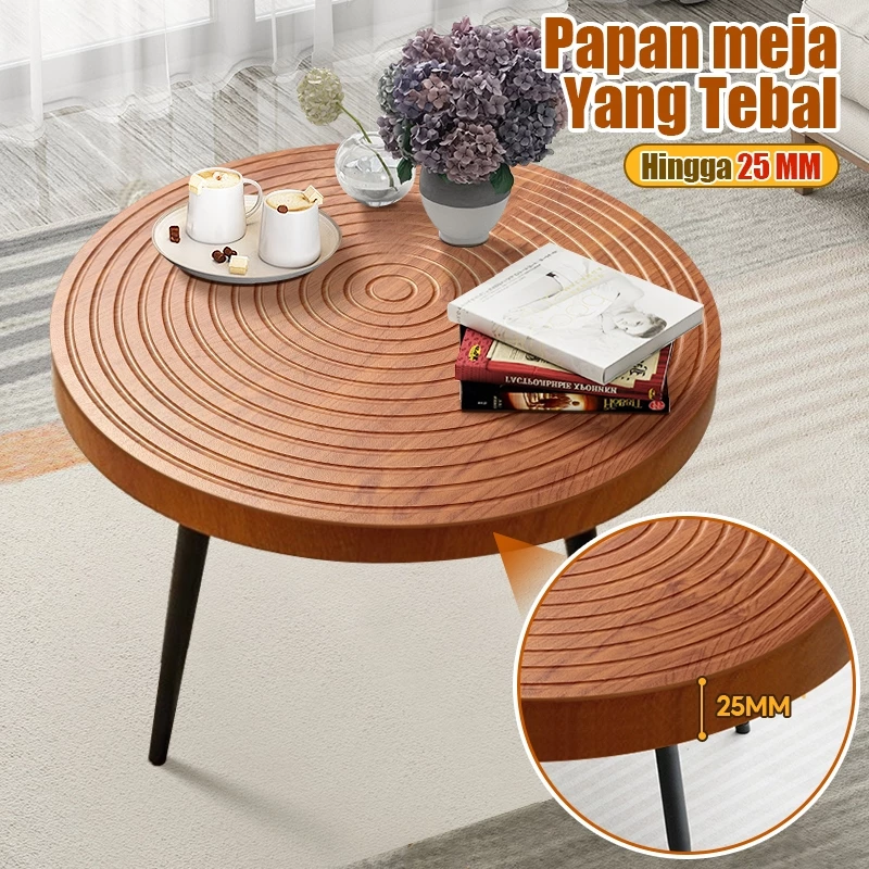 Meja Tamu Estetik Bulat