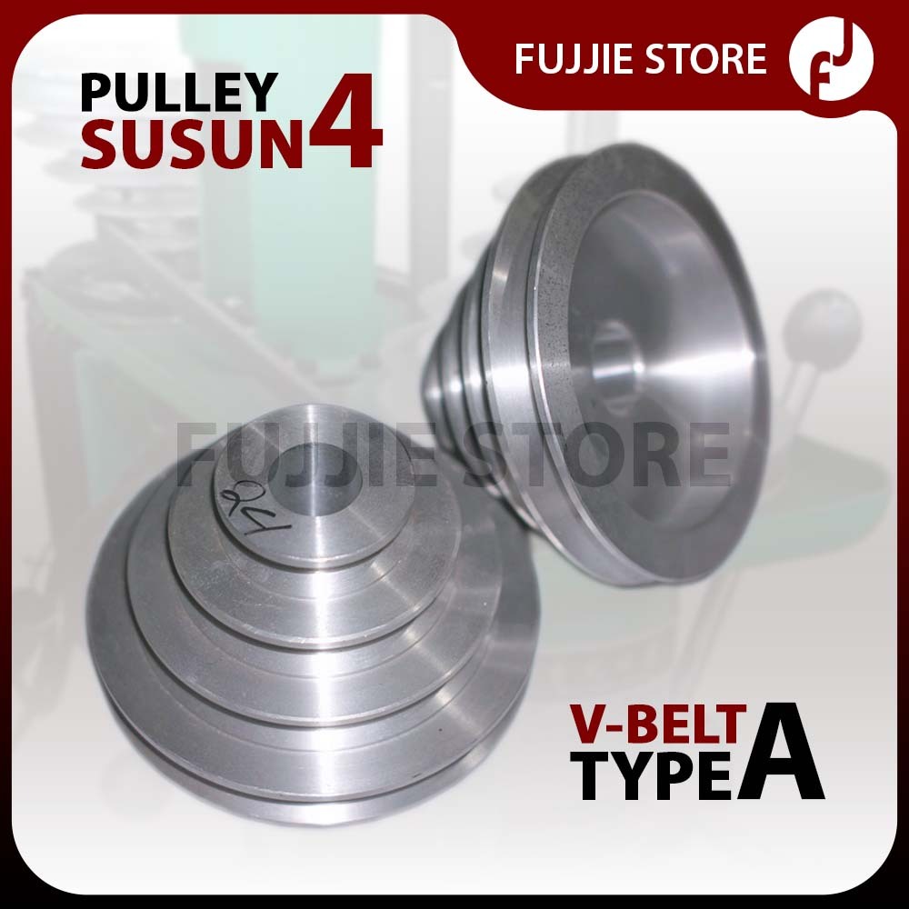 Jual Pulley Alumunium Puli 4 Susun 2 inch 3 inch 4 inch 5 inch V-belt ...