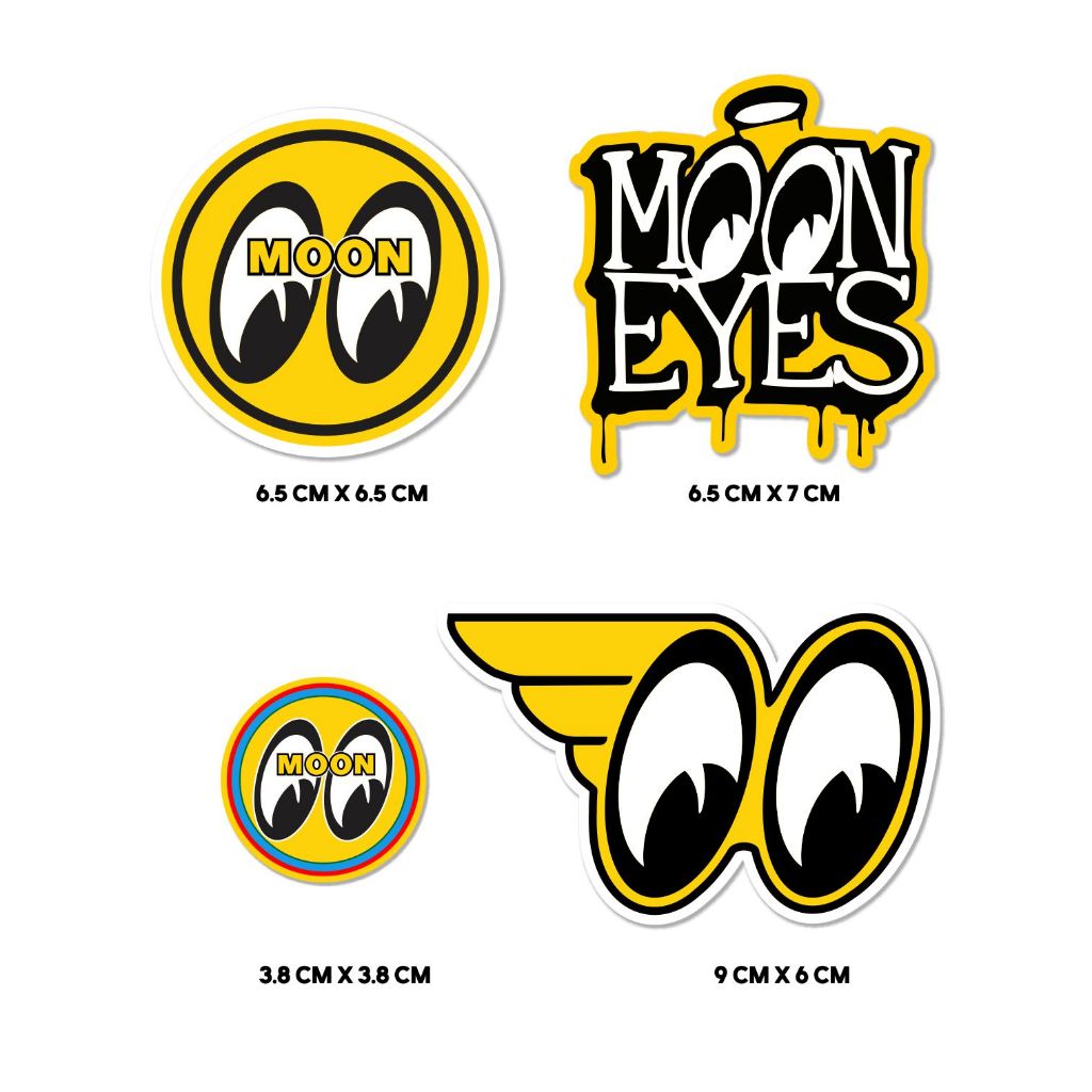 Jual Stiker Mooneyes Laminasi Glossy Cutting Vinyl Sticker Pack ...