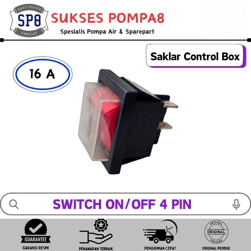 Jual Saklar Control Box ORI Pompa Satelit / RK1-01 16A SOKEN | Shopee ...