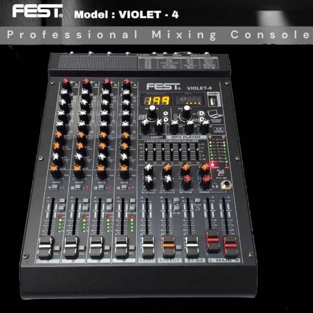 Jual MIXER AUDIO FEST VIOLET4 VIOLET 4 4 CHANNEL ORIGINAL 199DSP,6 ...