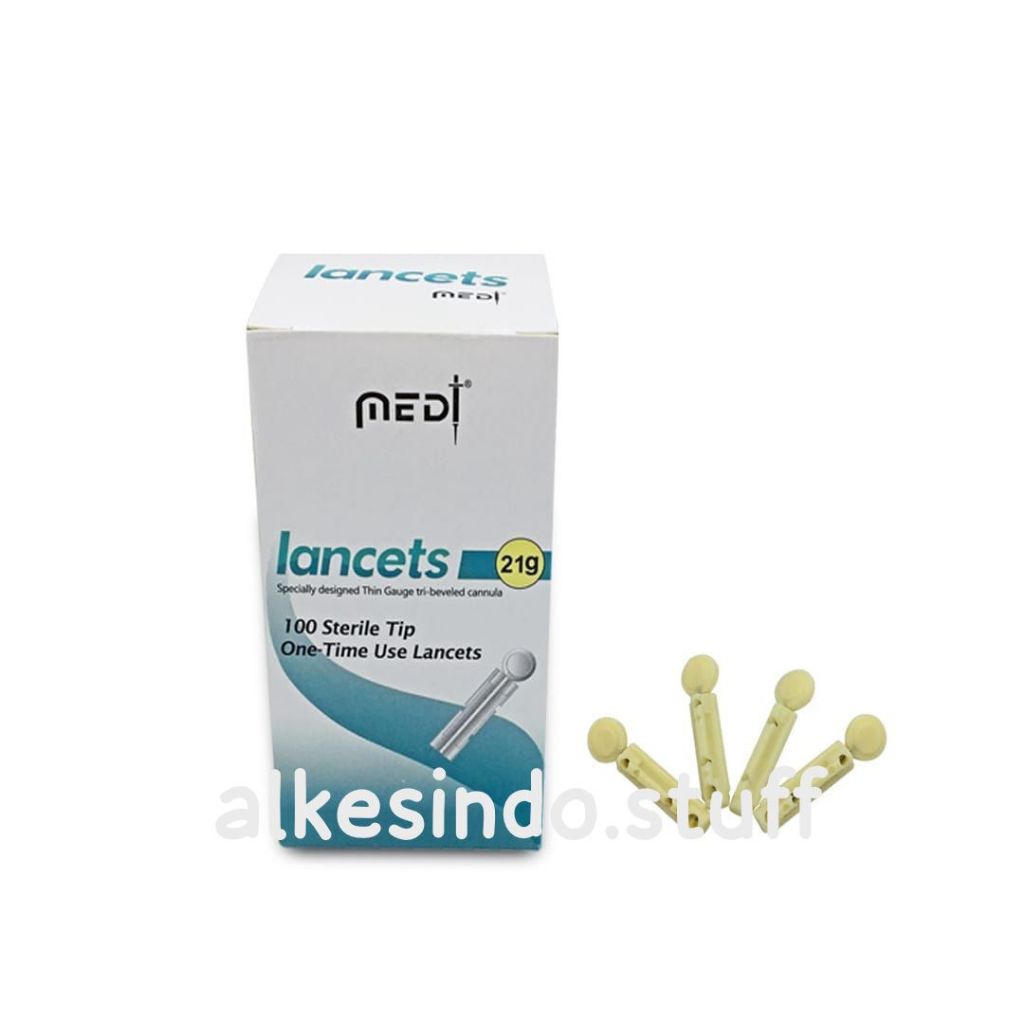 Jual MEDT Blood Lancet 21G | Medilance Jarum Bekam isi 100 pcs | Jarum ...