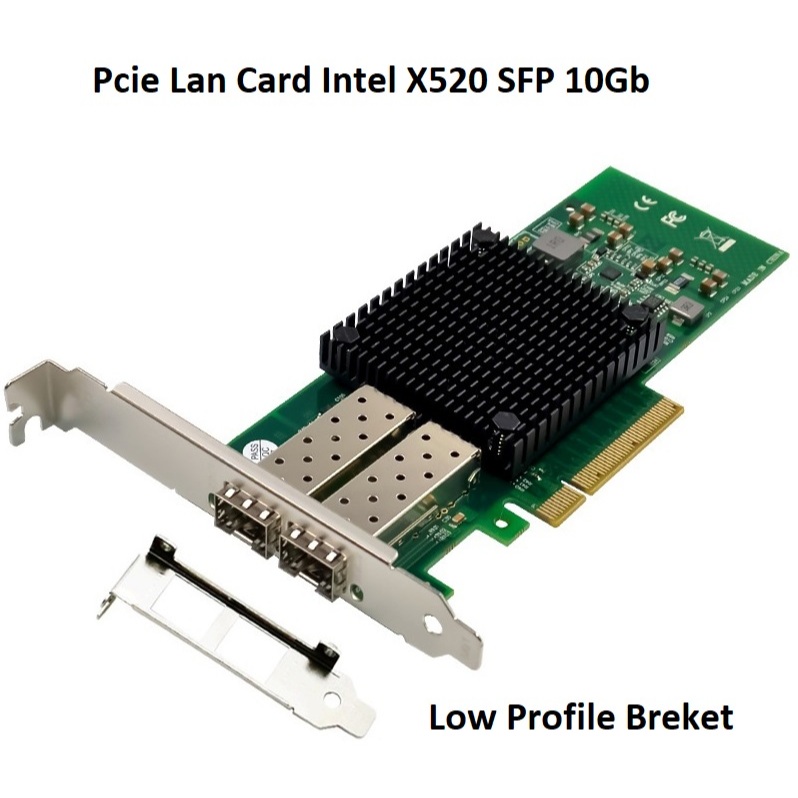 Jual Lan Card Intel X520 SFP 2 Port 10G PCIE X8 Ethernet Server Adapter ...