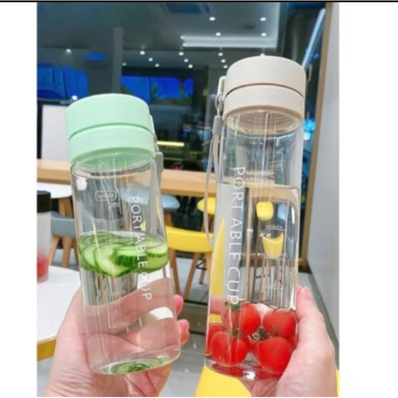 Jual 02 BOTOL MINUM PORTABLE CUP 800ML TUMBLER PLASTIK AESTHETIC ...