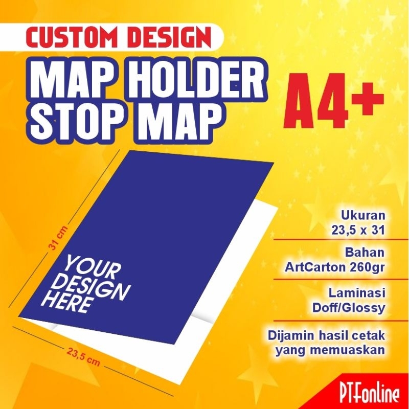 Jual map holder/stop map A4+ Custom Desing sudah laminating+kantong ...