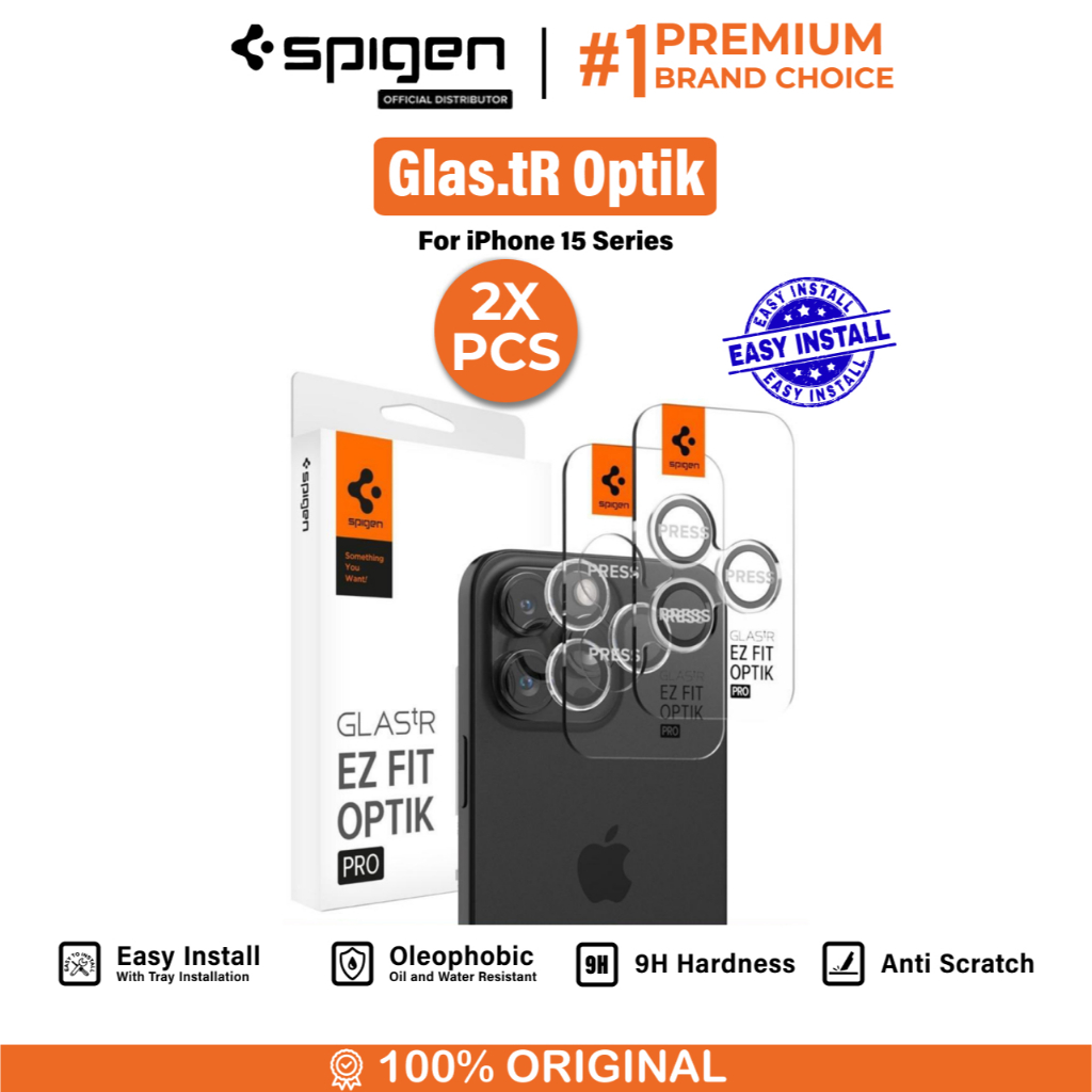 Camera Lens Protector iPhone 15 Pro Max Plus Spigen GlastR Optik Cover