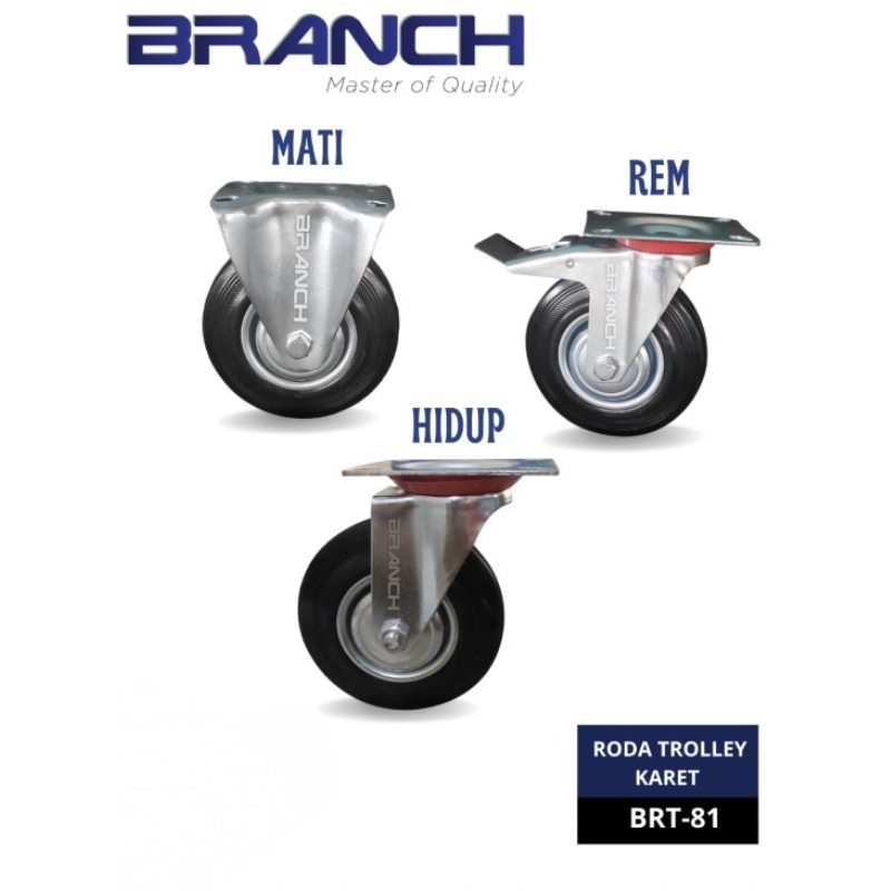 Jual Roda Caster karet 3
