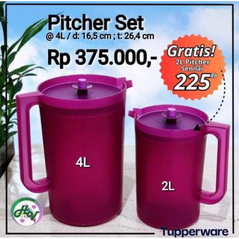 Jual TUPPERWARE PITCHER NEW(harga 1pcs) | Shopee Indonesia