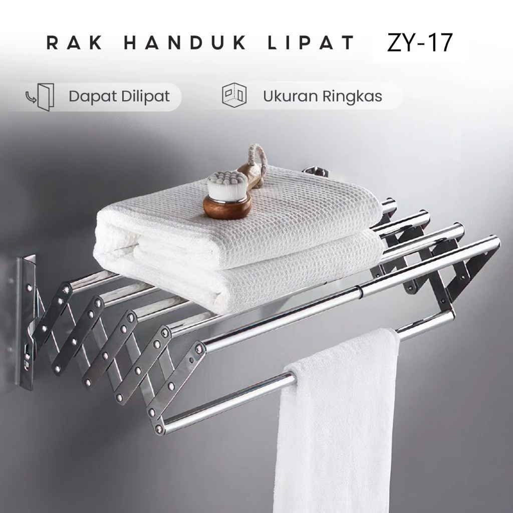 Jual Rak Handuk Model Tarik Gantungan Handuk Lipat Rak Jemuran Handuk ...