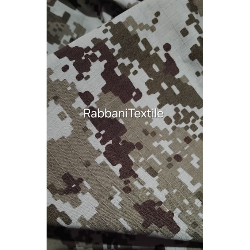 Jual Bahan kain Loreng gurun digital bahan gurun Ripstop TR | Shopee ...