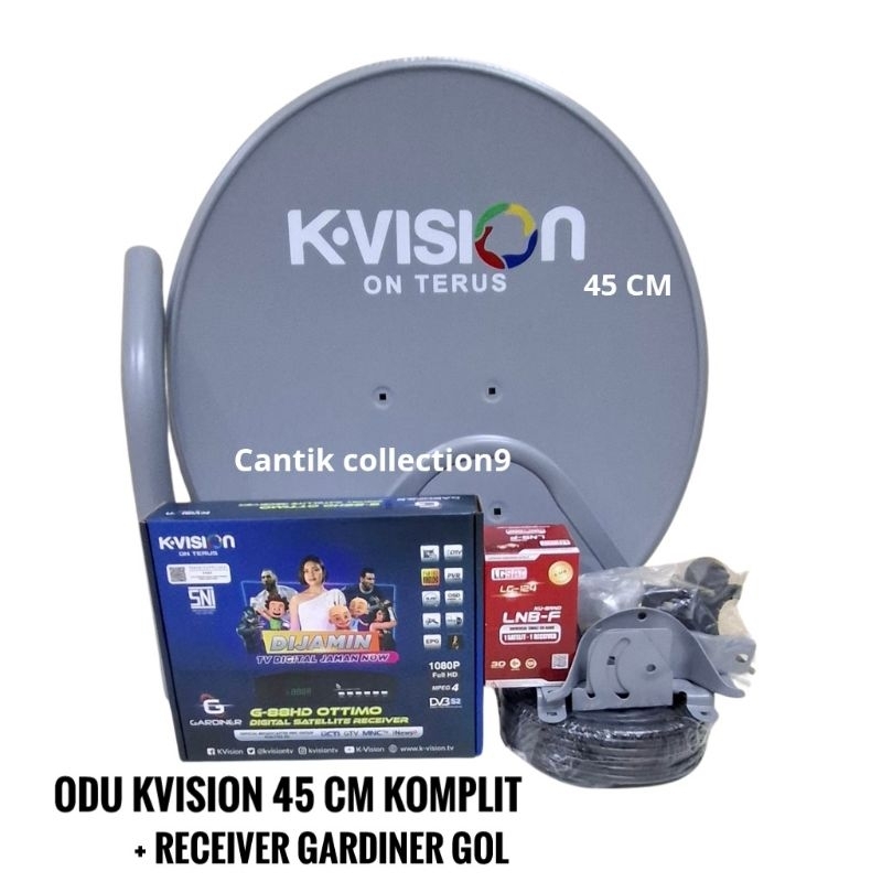 Jual Parabola Kvision 45 cm Full Set Lengkap + Receiver Gardiner Gol ...