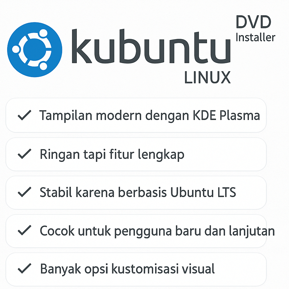 Jual Kubuntu Linux live DVD Installer : Kekuatan Ubuntu dengan ...