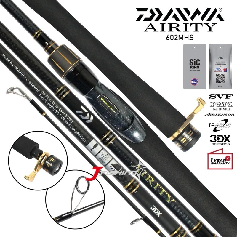 Jual Joran Galatama DAIWA 24 AIRITY G 602MHS & 602MS | 180cm Kolam Mas ...