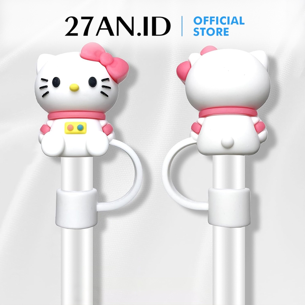 Jual (27AN.ID) Penutup sedotan anti debu Sanrio Silikon H772 Straw ...