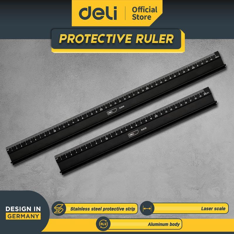 Jual Deli Tools Penggaris Safety Protective Ruler 450 & 500mm DL82XX ...