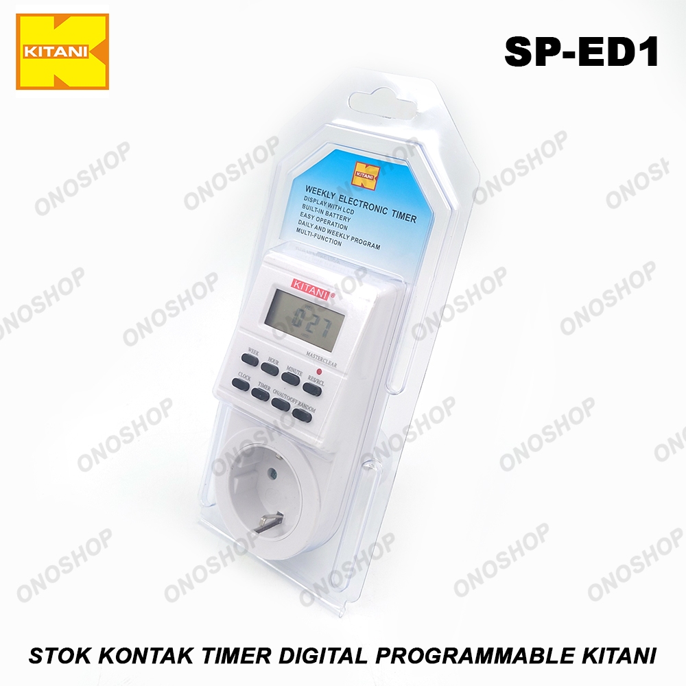 Jual Stok Kontak Timer Digital Programmable Kitani | Shopee Indonesia