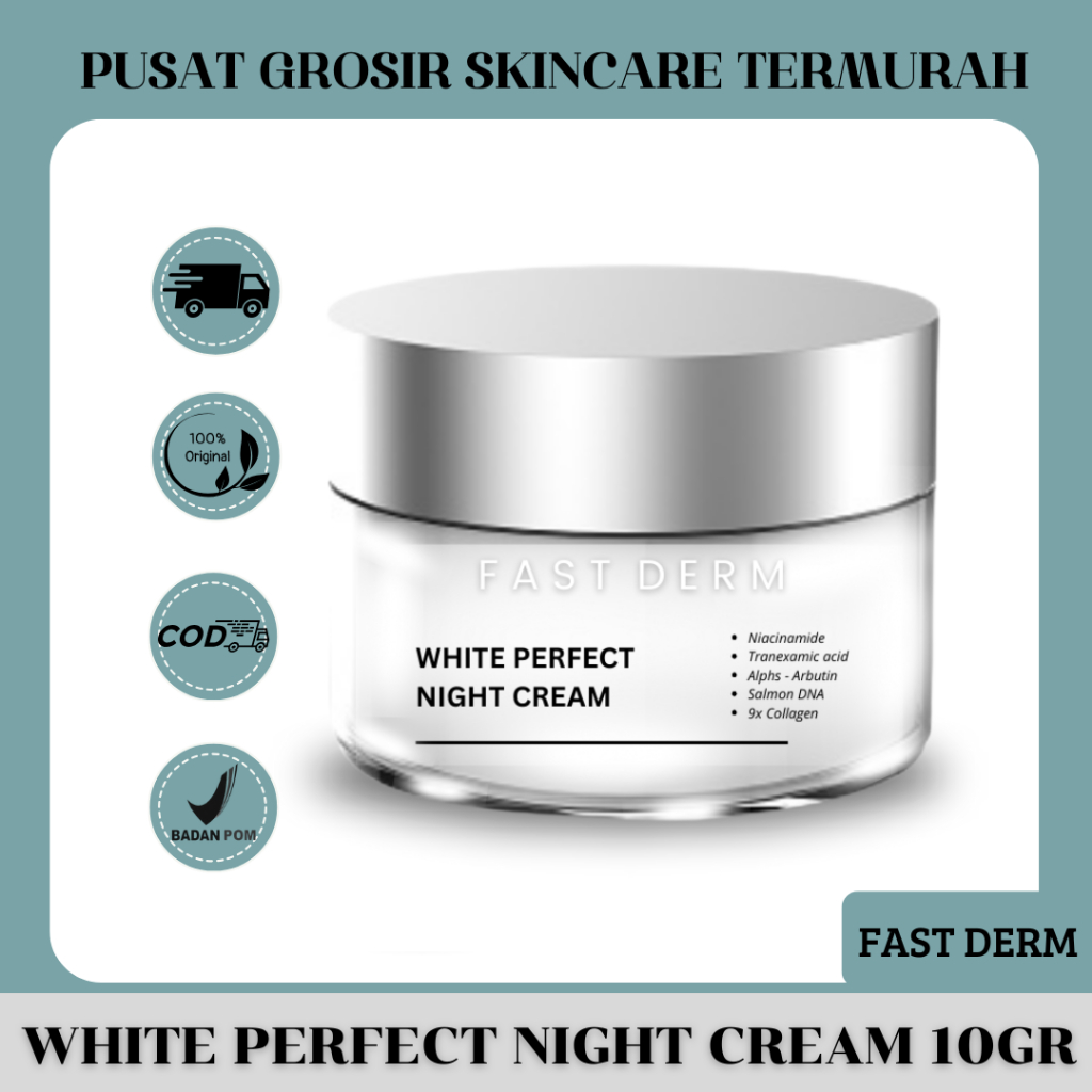 Jual Fast Derm White Perfect Night Cream 10GR | Shopee Indonesia