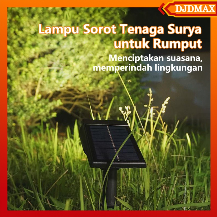 Jual DJDMax Lampu Sorot Taman Tenaga Surya Outdoor, 2 LED Super Terang ...