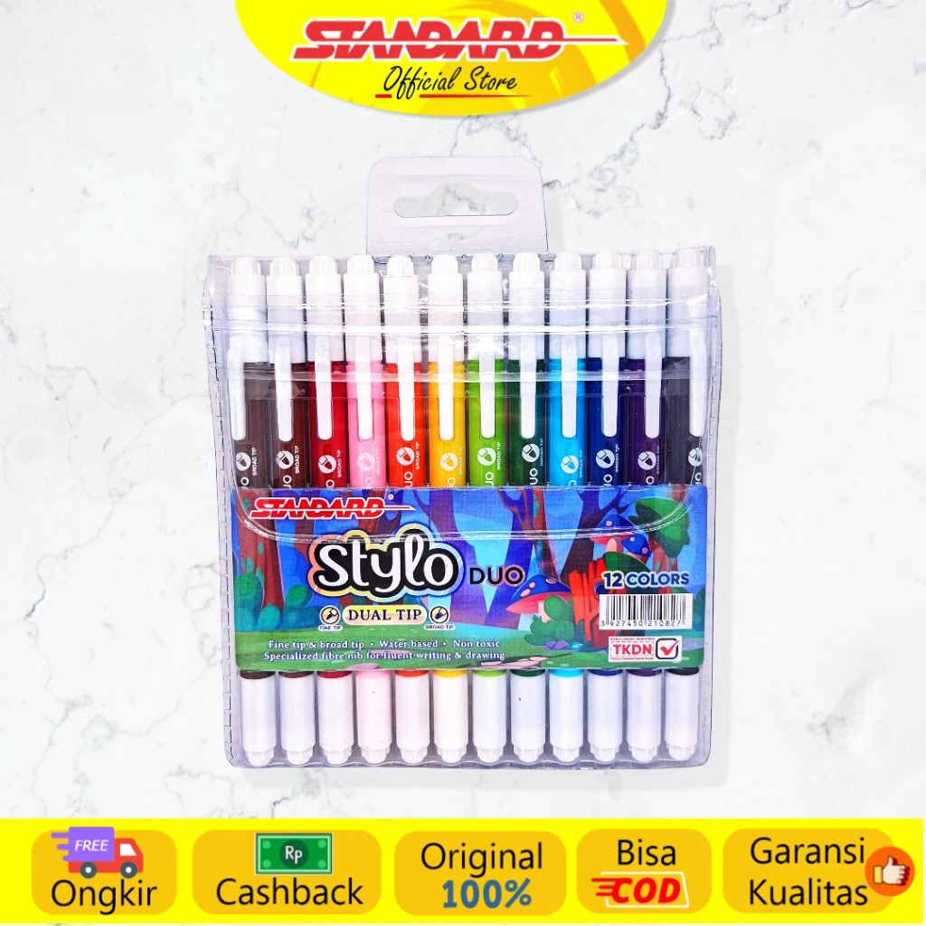Standard  - Stylo Duo Marker / Set ( Spidol Dualtip )