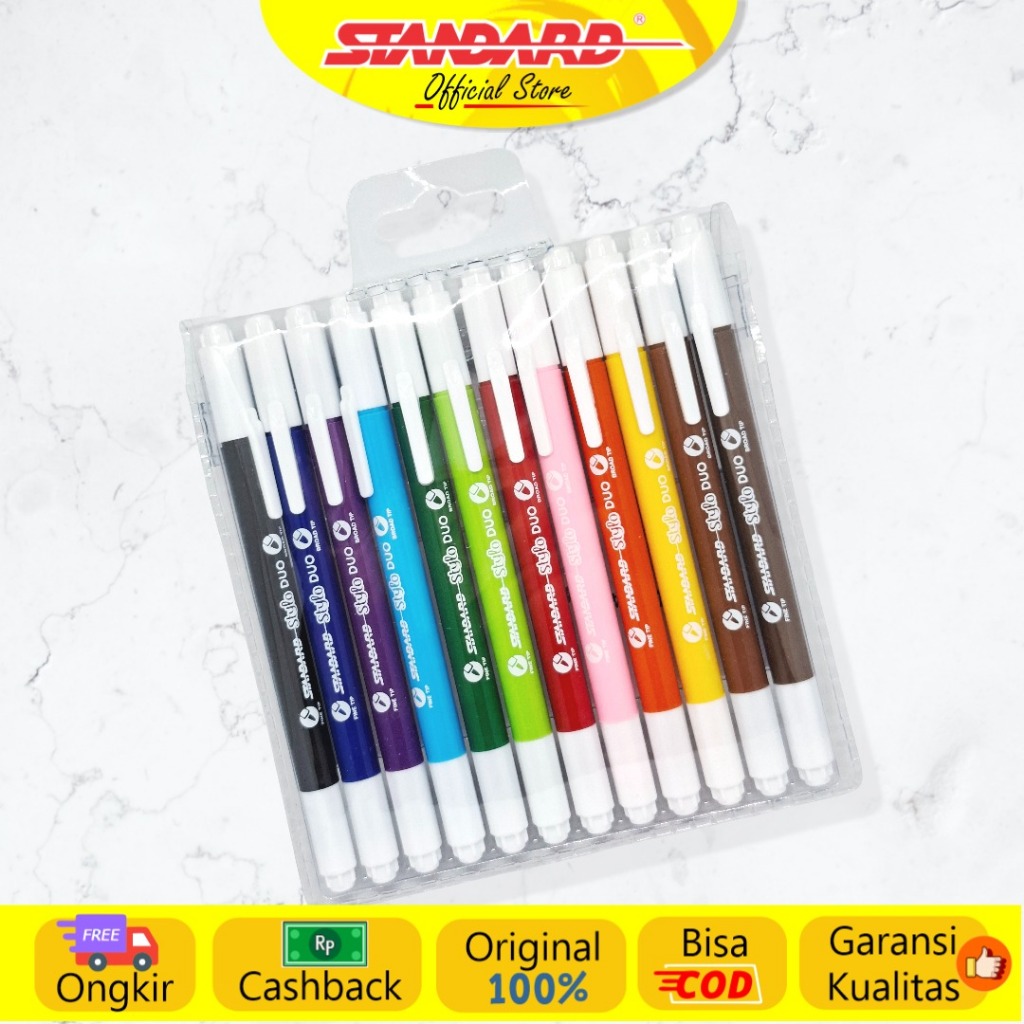 Standard  - Stylo Duo Marker / Set ( Spidol Dualtip ) (3)
