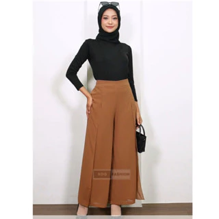 Celana Kulot Lurus Ameera Kulot Layer Kanan Kiri Celana Kulot Bahan Ceruti