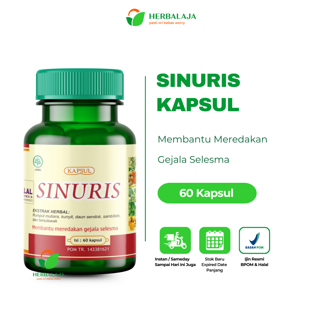 Jual Obat Sinus Sinuris 60 Kapsul Meredakan Selesma Hidung Tersumbat ...