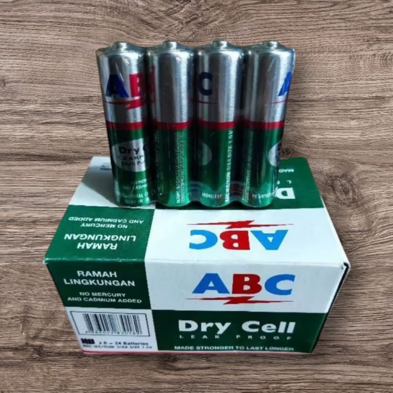Jual batu baterai jam ABC.hijau AA/A2.1pack.isi24pcs.untuk jam dinding ...