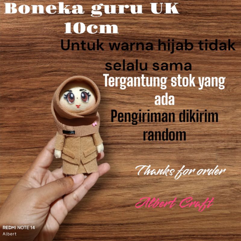 Jual Boneka profesi guru flanel ukuran tinggi 10 cm | Shopee Indonesia