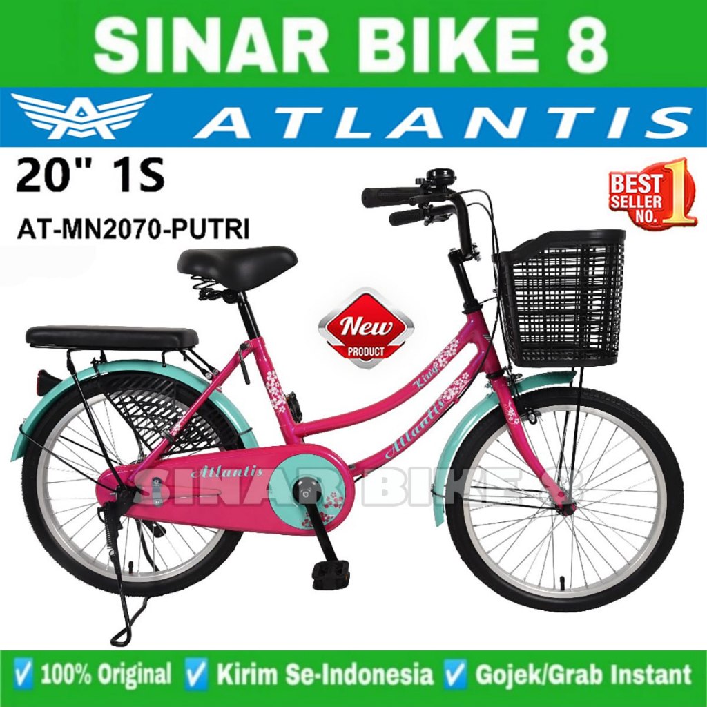 Jual Sepeda Keranjang Remaja Dewasa ATLANTIS PUTRI MN 2070 MINI Ukuran ...