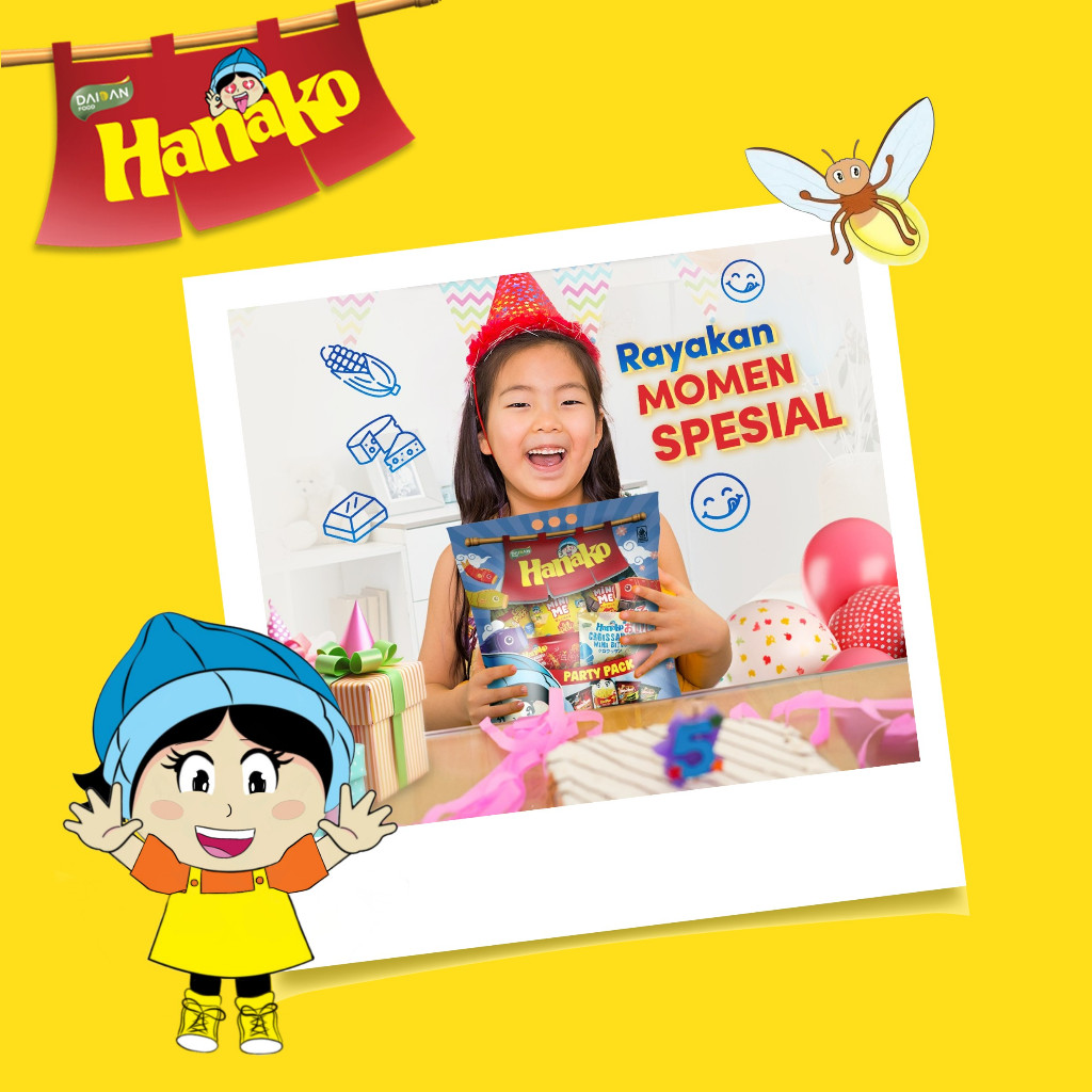 Jual Hanako Snack Ulang Tahun Party Hampers Paket 10 Bags | Shopee ...