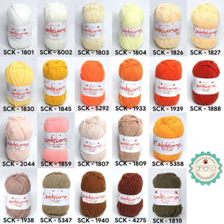 Sakura Milk Cotton Chunky untuk rajutan lembut harian