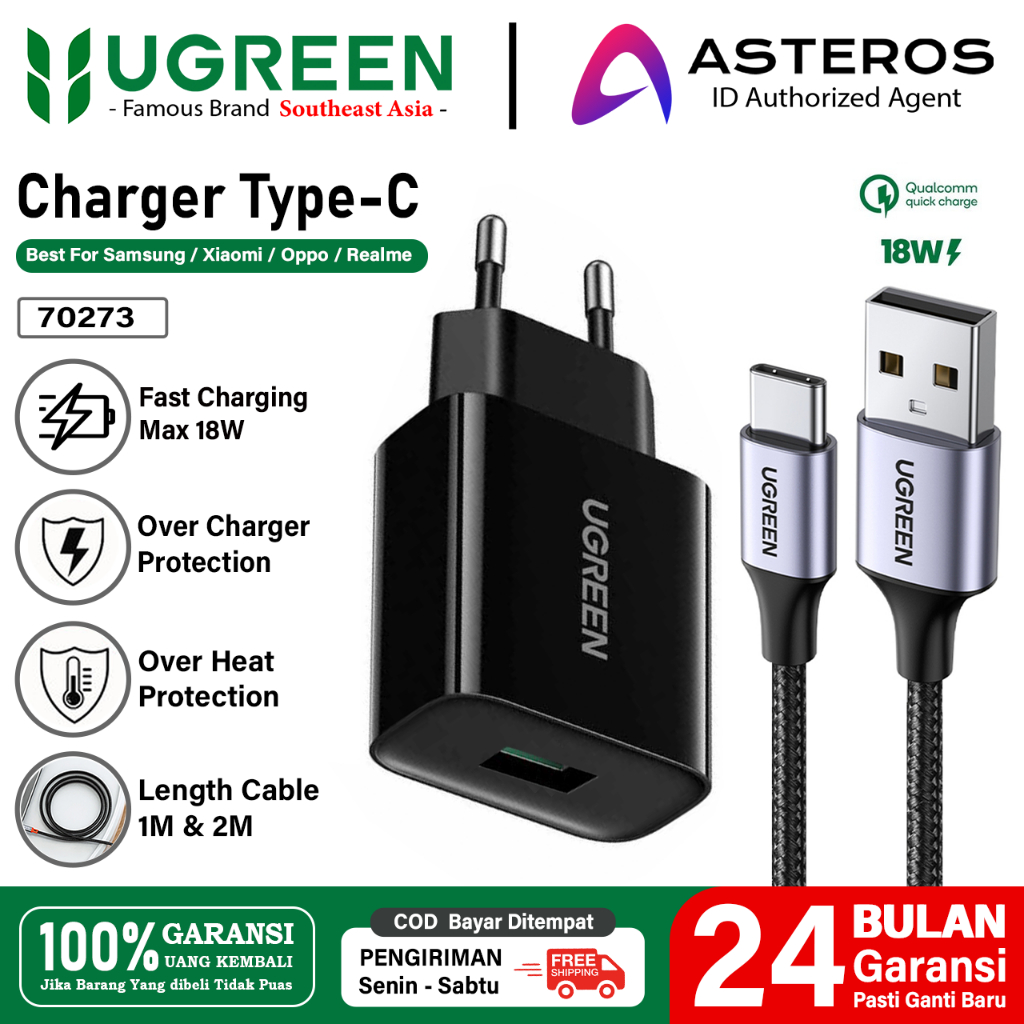 UGREEN Charger USB Type C Fast Charging Samsung Xiaomi Oppo
