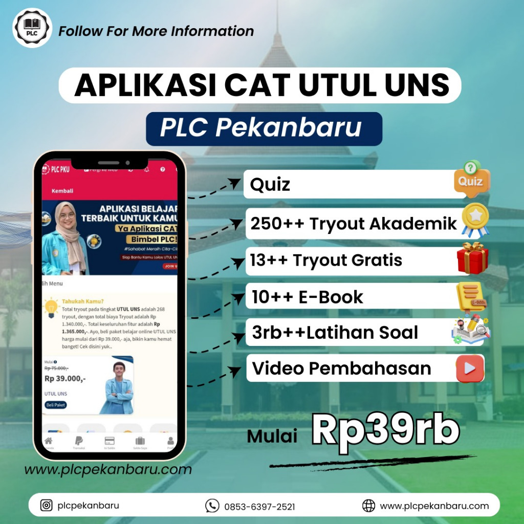 Jual Aplikasi Cat Tes UTUL UNS 2025 Tryout UTUL UNS Aplikasi Cat UTUL ...