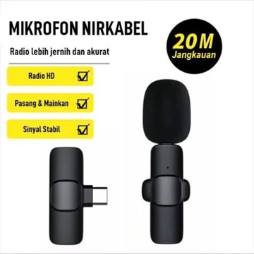 Microphone Clip On Wireless Type C Lightning Usb Ip K9 2 Dual Mic Type C