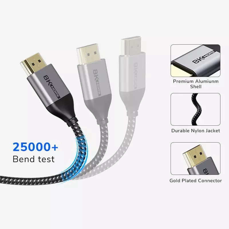 CABLETIME Kabel HDMI 8K 2.1 High Speed Quality UHD HDR eARC Premium Quality