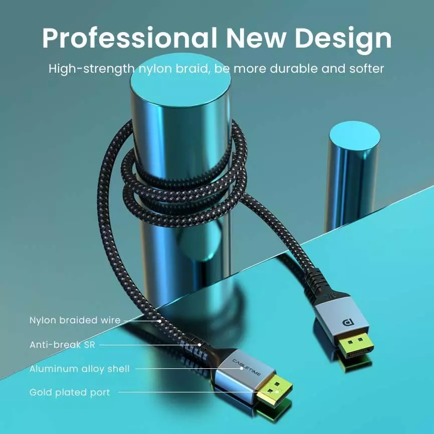 CABLETIME HDMI 2.1 8K Kabel Ultra High Speed HDR eARC HDMI Premium Series