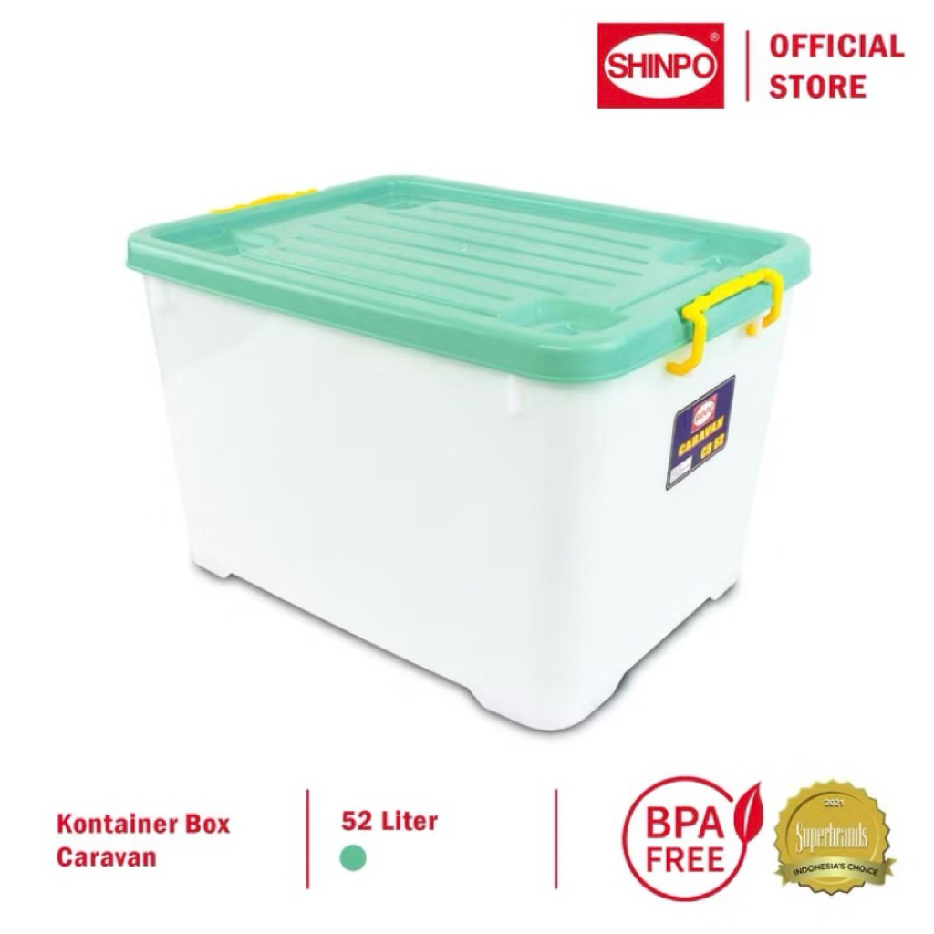 Jual CARAVAN Container Box Dengan Roda Kapasitas 52 Liter Shinpo CB 52 ...
