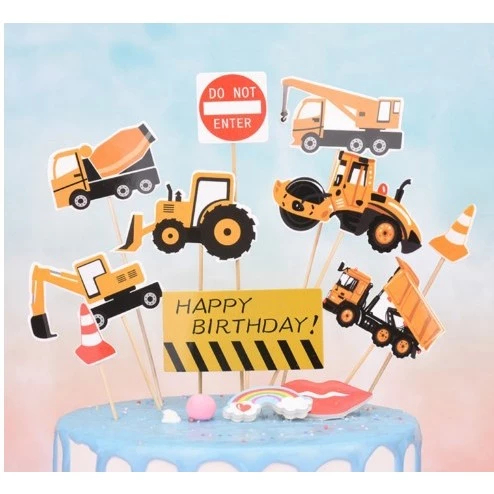 Jual TOPPER CAKE HIASAN CAKE ULANG TAHUN PESTA KONTRUKSI EXCAVATOR ...
