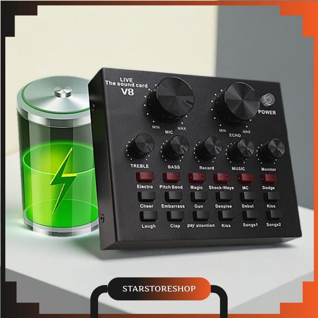 Jual [ SSS ] Sound Card V8 Mixer External Soundcard USB Audio Live ...