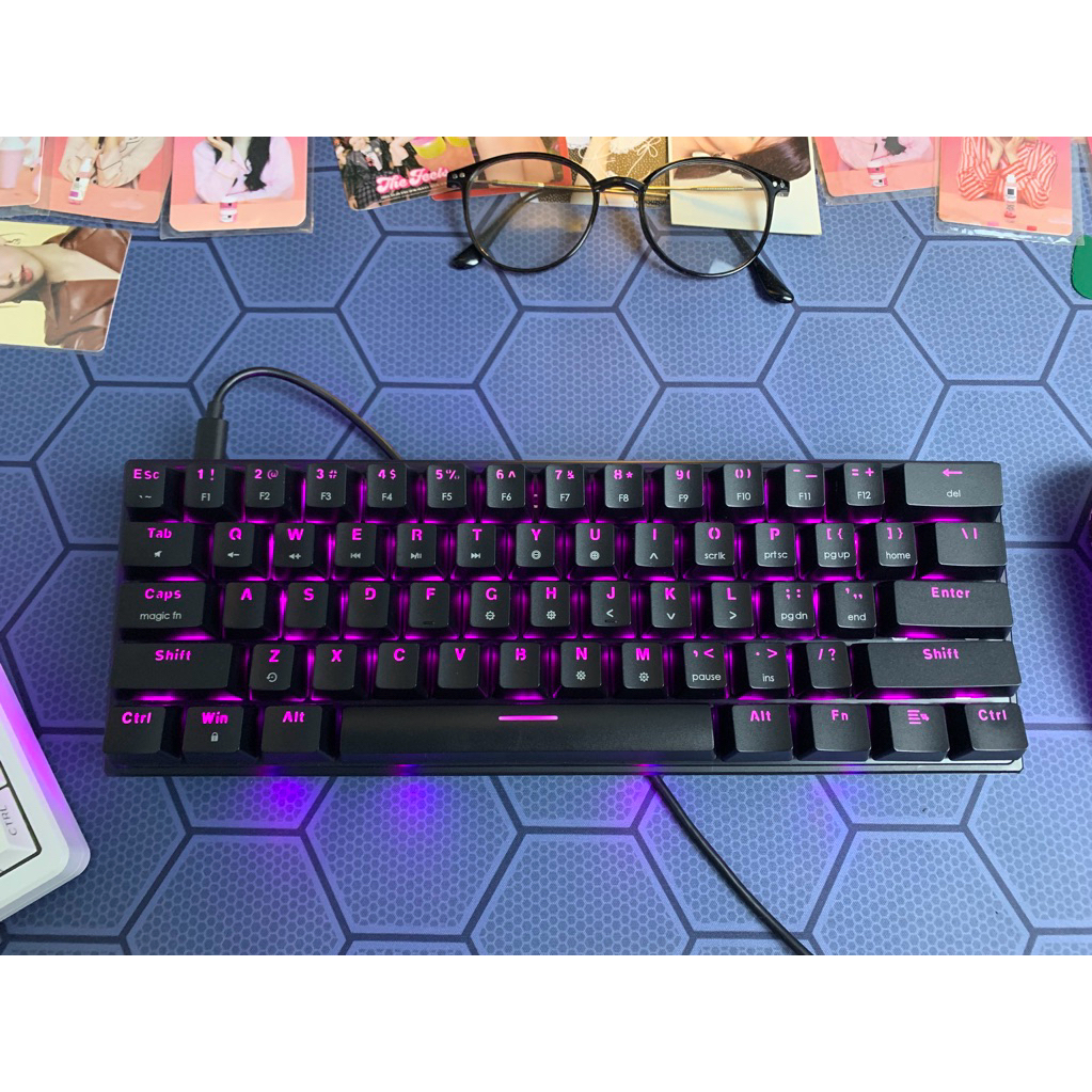 Jual Keycaps Tembus RGB Layout 60% Copotan | Shopee Indonesia