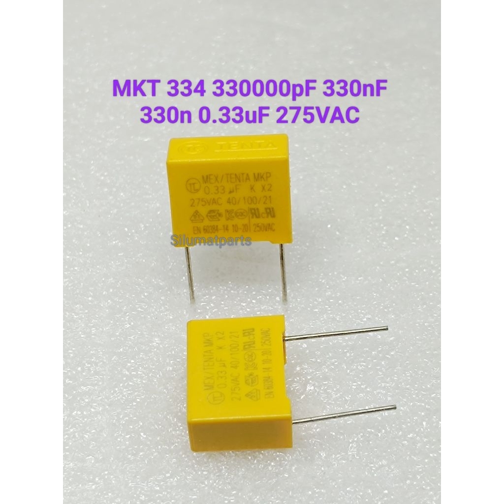 Jual MKT MKP MKM 334 330000pF 330nF 330n 0.33uF 275VAC / KAPASITOR MKT ...