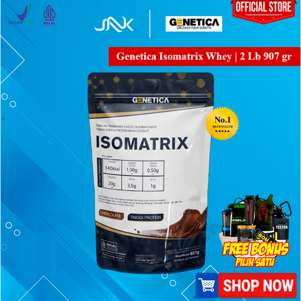 Jual Genetica Isomatrix 2 Lb | Mix Whey Isolate Pea Soy Protein Cutting ...