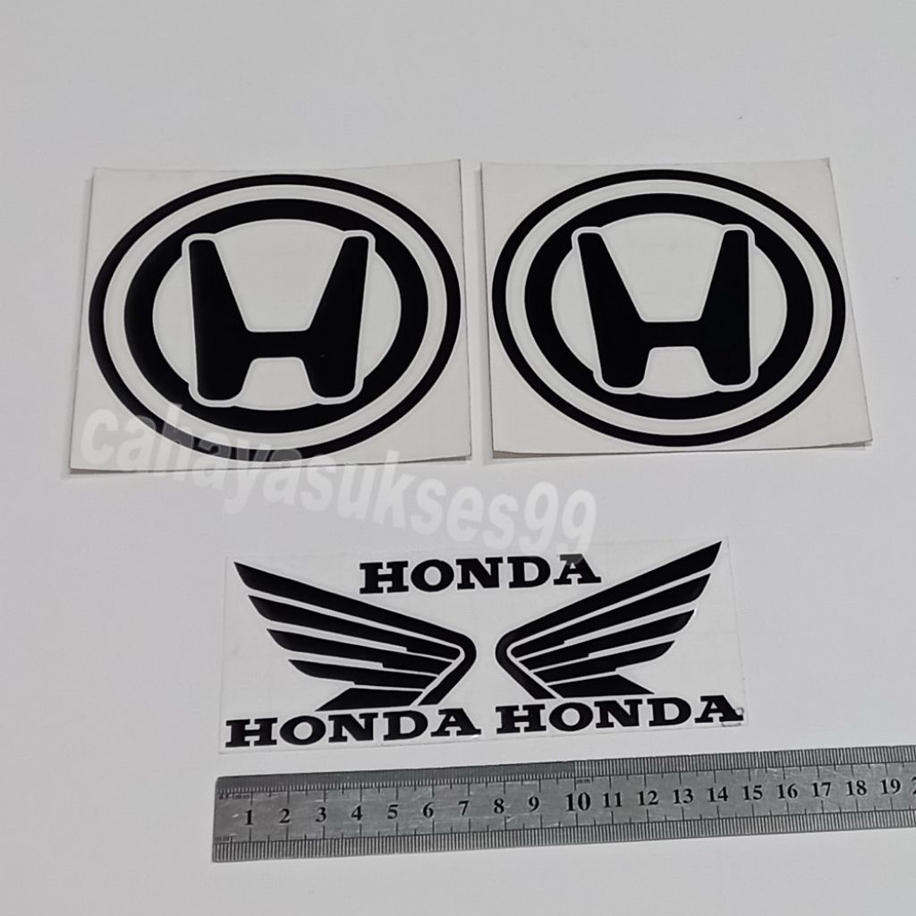 Jual Sticker Sayap Honda Hitam Variasi Cutting Stiker Tangki Motor ...