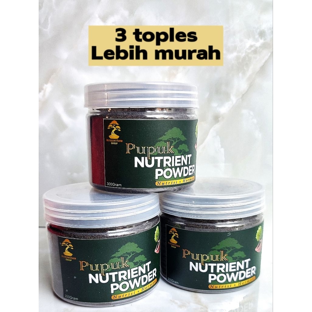 Jual Pupuk Nutrient Powder Nutrisi + Hormon 3 toples @ 300 gr | Shopee ...