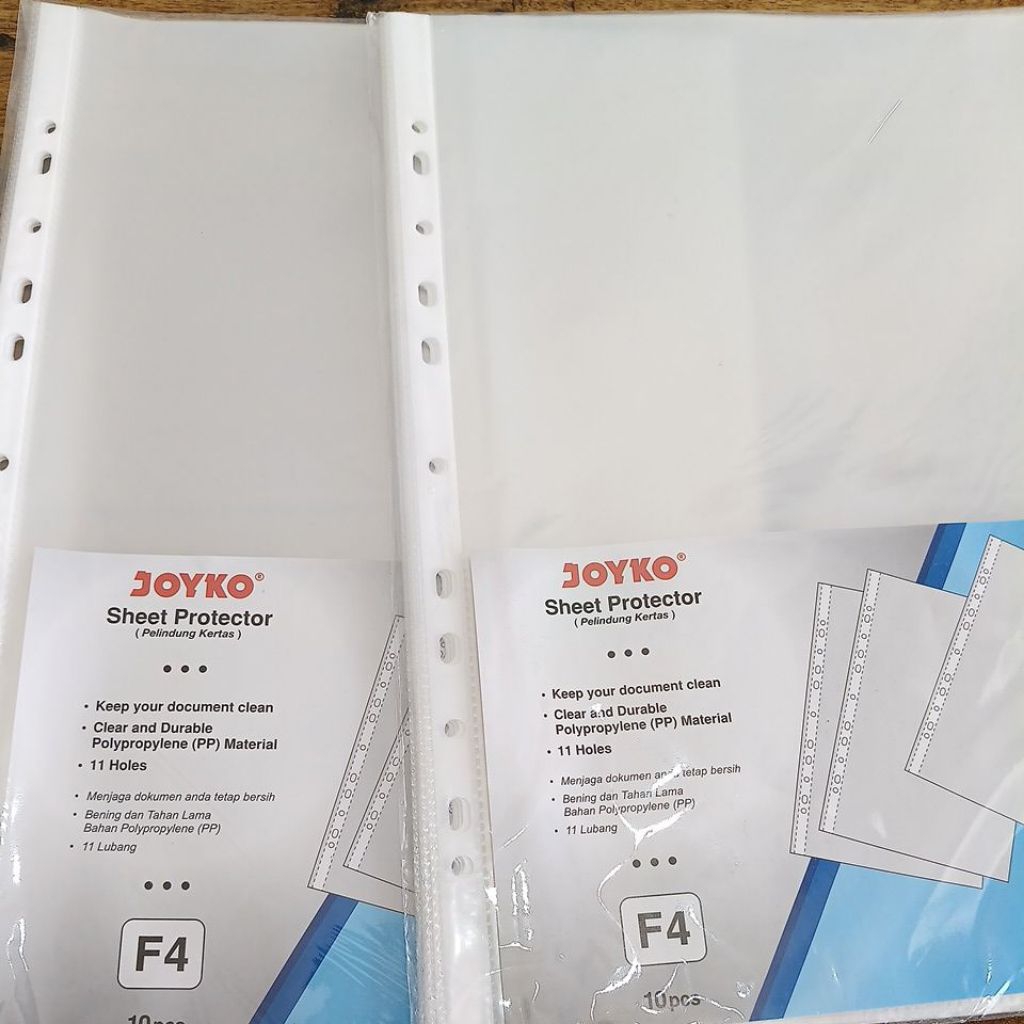 Jual JOYKO SHEET PROTECTOR UKURAN F4 / PLASTIK DOKUMEN FILE / PLASTIK ...