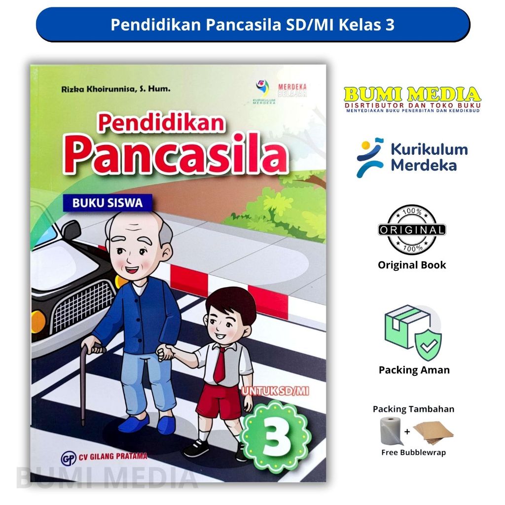 Jual Buku Pendidikan Pancasila SD/MI Kelas 3 Kurikulum Merdeka GILANG ...