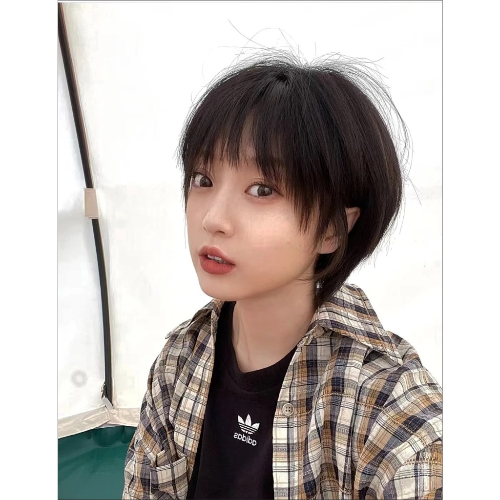 Jual LvyStyle-Wig Wanita Full Kepala/Wig Rambut Pendek/Wig Korean ...
