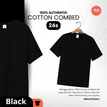 Kaos Polos Lengan Pendek 24S Soft Cotton Combed Premium